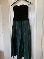 Vintage Laura Ashley galajurk groen zwart, Ophalen of Verzenden, Zo goed als nieuw, Maat 34 (XS) of kleiner, Zwart