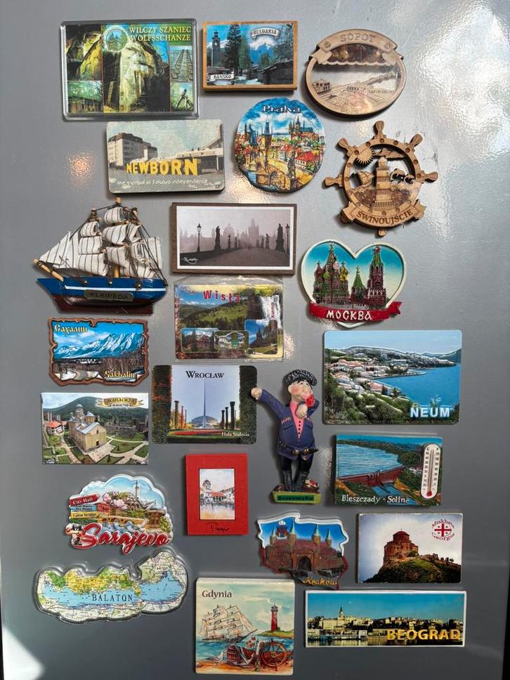 Koelkastmagneten uit Polen Hongarije Bulgarije etc. NR 1, Verzamelen, Overige Verzamelen, Zo goed als nieuw, Ophalen of Verzenden