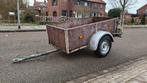 Aanhanger 2 x 1,05 mtr 750kg aanhangwagen hoge schotten, Ophalen, Gebruikt