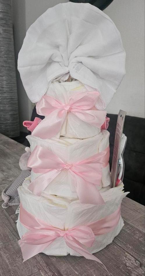 Meisjes Luiertaart - Kraamcadeau, Kinderen en Baby's, Kraamcadeaus en Geboorteborden, Nieuw, Kraamcadeau, Ophalen of Verzenden