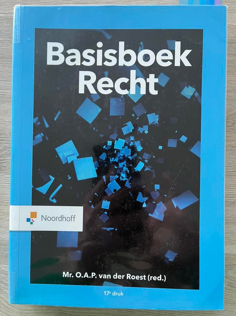 O.A.P. van der Roest - Basisboek Recht, O.A.P. van der Roest, Sociale wetenschap, Ophalen of Verzenden, Zo goed als nieuw