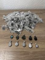 Labradoriet & Maansteen Partij Hangers - 130 stuks, Sieraden, Tassen en Uiterlijk, Kettinghangers, Overige kleuren, Nieuw, Ophalen of Verzenden