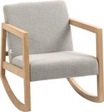 Stijlvolle schommelstoel met houten frame teddy stoel, Huis en Inrichting, Hout, Minder dan 75 cm, Nieuw, Ophalen of Verzenden