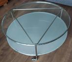 Salontafel met glasplaten, Huis en Inrichting, Tafels | Salontafels, Ophalen, Gebruikt, 100 tot 150 cm, 50 tot 100 cm