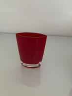 Mooie glazen vaas kleur rood, Antiek en Kunst, Ophalen of Verzenden