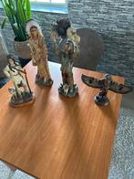 4 Indianen Beelden met Uitdrukking, Ophalen of Verzenden