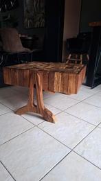 Houten salontafel, Ophalen, Gebruikt, 50 tot 100 cm, Vierkant