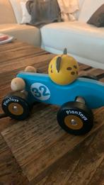 Houten race auto met kat van plan toys , brandweer auto zgan, Ophalen of Verzenden, Zo goed als nieuw, Overige typen