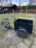 Zwarte nette bakfiets 28 inch, Fietsen en Brommers, Fietsen | Bakfietsen, Ophalen, Gebruikt, 4 kinderen of meer