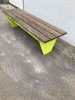 Vrolijke tuinbanken zware kwaliteit, Parkbank, Hufterproof, Tuin en Terras, Picknicktafels, Ophalen, Gebruikt, Rechthoekig, Staal