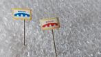 2 verschillende kleuren speldjes brug conserven, Verzamelen, Speldjes, Pins en Buttons, Ophalen of Verzenden, Zo goed als nieuw