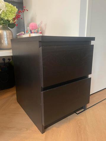 Ladekastje Malm (IKEA) zwart, zo goed als nieuw - afbeelding 2