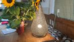 Tafellamp van staal met hele fijne gaatjes, sfeerverlichter, Huis en Inrichting, Lampen | Tafellampen, Marokaans, Ophalen of Verzenden