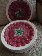 6 Majolica / Barbotine Fruit Borden uit Portugal  **Mimosa**, Ophalen of Verzenden