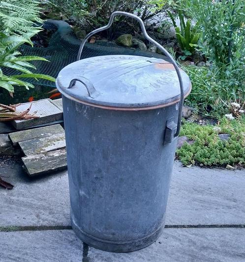 Zinken Vuilnisbak 's Gravenhage, jaren 50-60, Antiek en Kunst, Curiosa en Brocante, Ophalen