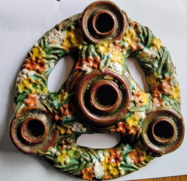 Antieke kandelaar, ca. 1900, Antiek en Kunst, Antiek | Kandelaars, Keramiek of Aardewerk, Ophalen of Verzenden