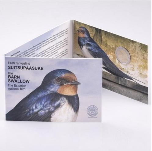 2 Euro Estland 2023 - Boerenzwaluw - BU Coincard, Postzegels en Munten, Munten | Europa | Euromunten, Losse munt, 2 euro, Estland