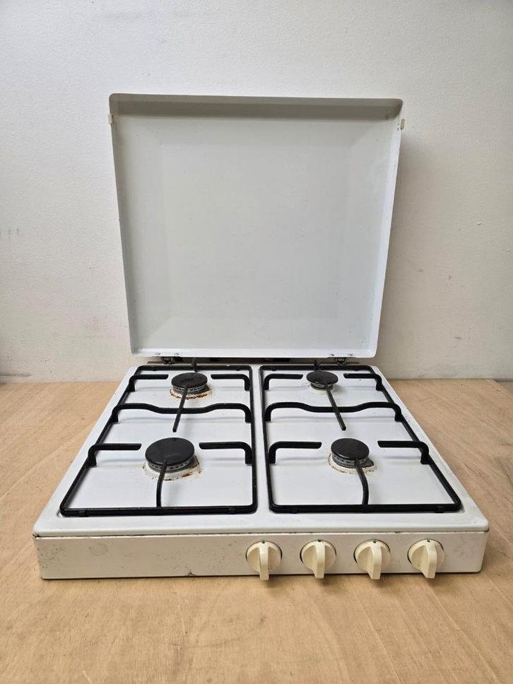 Pelgrim 4-pits gasfornuis met klep en gasslang, Witgoed en Apparatuur, Fornuizen, Zo goed als nieuw, Vrijstaand, Gas, 4 kookzones