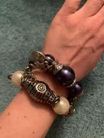 2 grove boho ibiza stijl armband met grote kralen en hangers, Sieraden, Tassen en Uiterlijk, Armbanden, Ophalen of Verzenden, Nieuw