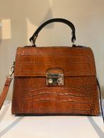Croco lederen tas - handmade in Italy, Ophalen of Verzenden, Bruin, Handtas