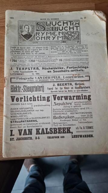 Sljucht en Rjucht - Oud Tijdschrift 1922 beschikbaar voor biedingen