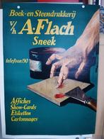 Originele Poster Sneek Drukkerij Flach Affiches Friesland, Verzenden, Gebruikt, A1 t/m A3, Reclame