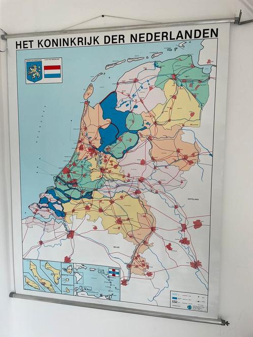 landkaart Nederland uitgeverij de Evenaar uit Zandvoort, Boeken, Atlassen en Landkaarten, Zo goed als nieuw, Landkaart, Nederland