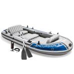 INTEX  5 PERSOON BOOT 12 V ELEKTRISCHE MOTOR, Watersport en Boten, Kano's, Ophalen of Verzenden, Zo goed als nieuw, Overige typen