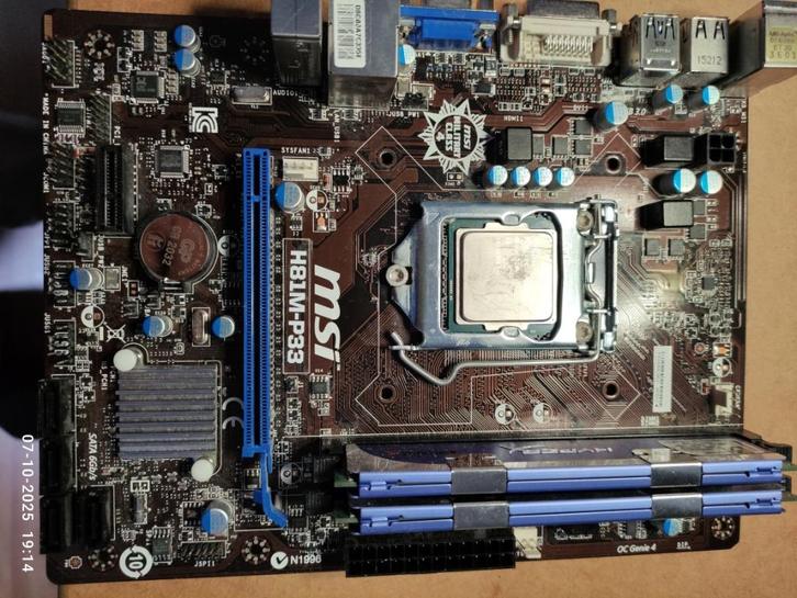MSI  H81M-P33, Computers en Software, Desktop Pc's, Zo goed als nieuw, 3 tot 4 Ghz, 8 GB, Met videokaart, Gaming, Ophalen of Verzenden