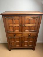 Vintage / boeren houten kast, Ophalen, Gebruikt, 100 tot 150 cm, 1 of 2 laden