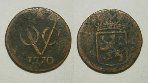 0] Holland VOC ½ Duit 1770, Postzegels en Munten, Munten | Nederland, Losse munt, 1 cent, Vóór koninkrijk, Ophalen of Verzenden