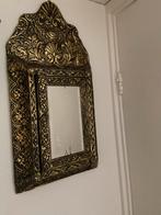 Antiek Koperen Sleutelkastje met Spiegel, Antiek en Kunst, Ophalen of Verzenden