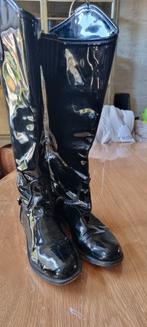 OTAZU zwarte lak laarzen - maat 38, Kleding | Dames, Schoenen, Hoge laarzen, Verzenden, Zwart, Gedragen