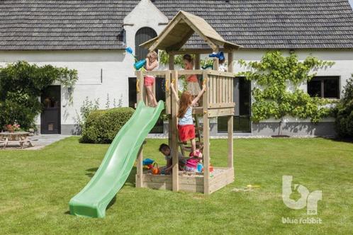 Buiten speelgoed | Houten speeltoren | Blue Rabbit Pagoda, Kinderen en Baby's, Speelgoed | Buiten | Speeltoestellen, Nieuw, Glijbaan