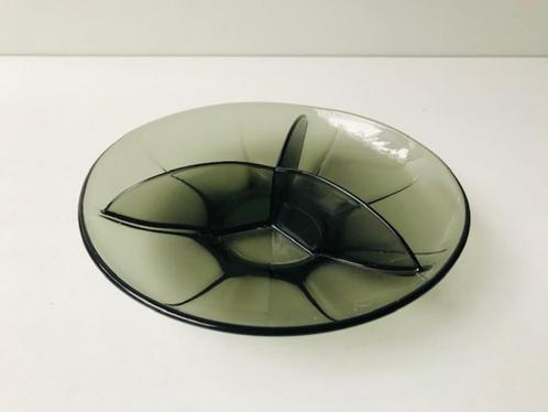 Groene Persglazen Art Deco  3 vaksschaal / drievaksschaal, Antiek en Kunst, Antiek | Glas en Kristal, Ophalen of Verzenden