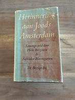 Herinnering aan Joods Amsterdam. ,Philo Bregstein, Gelezen, Ophalen of Verzenden, Tweede Wereldoorlog