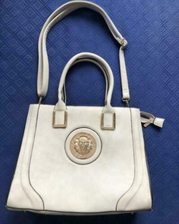 Mooie offwhite handtas [DM], Sieraden, Tassen en Uiterlijk, Tassen | Damestassen, Zo goed als nieuw, Handtas, Wit, Ophalen of Verzenden