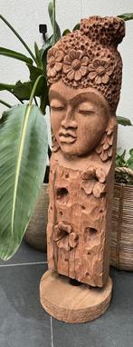 Boeddha massief uniek houtsnijwerk Indonesie 94 cm, Huis en Inrichting, Verburgt Vintage, Nieuw, Ophalen of Verzenden, https://verburgtvintage.nl/#contact