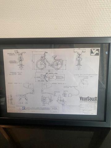 mooie Solex bouwteking in mooie zwarte lijst als decoratie  beschikbaar voor biedingen