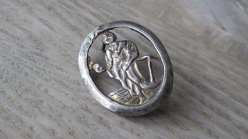 Zilveren apliek met afb heilige plm 1800 / bodemvondst beschikbaar voor biedingen