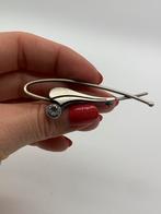 V982 Prachtige zilveren Finse broche, Met kristal, Ophalen of Verzenden, X, Zilver