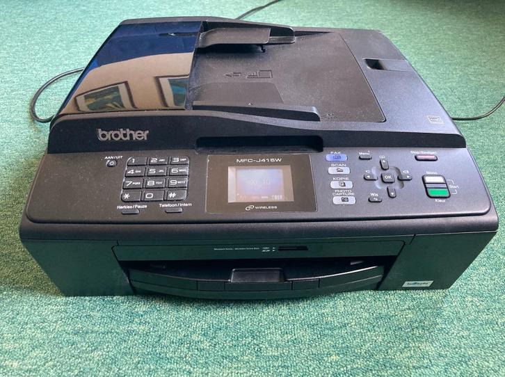 Brother printer MFC-J415W, Computers en Software, Printers, Gebruikt, Printer, Inkjetprinter, Faxen, Kopieren, Scannen, Zwart-en-wit printen