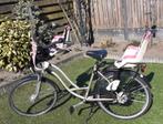Moederfiets met kinderzitje voor en achter, Ophalen, 2 zitjes, Sparta, Versnellingen