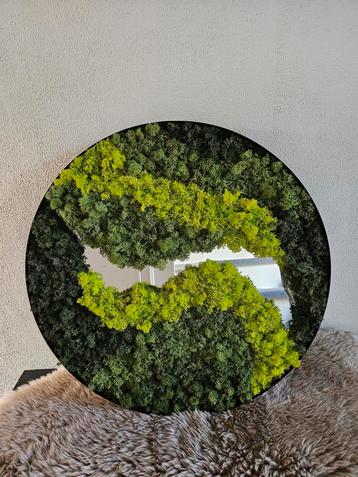 Mos spiegel / mos schilderij cirkel diameter 58 cm