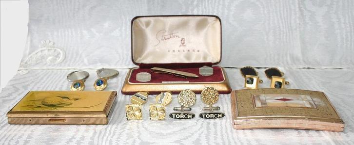 Lot Manchetknopen jaren 50-60, Antiek en Kunst, Antiek | Kleding en Accessoires, Heren, Ophalen of Verzenden