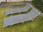 2 Strandbedden - Inklapbaar & Verstelbaar, Ophalen, Gebruikt, Aluminium, Verstelbaar