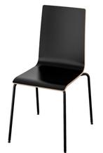 IKEA Martin stoel - Zwart, chroom poten - Stapelbaar, Kunststof, Gebruikt, Zwart, Ophalen of Verzenden