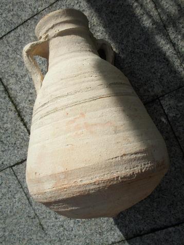 Mooie onbewerkte terracotta Amphora buik kruik (liggend).