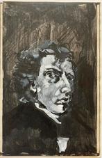 Originele inkt tekening Frédéric Chopin, Muziek en Instrumenten, Piano's, Overige typen, Ophalen of Verzenden, Zwart