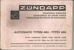 Zundapp Onderdelenlijst Automatic Typen 444 (7087z), Gebruikt, Ophalen of Verzenden